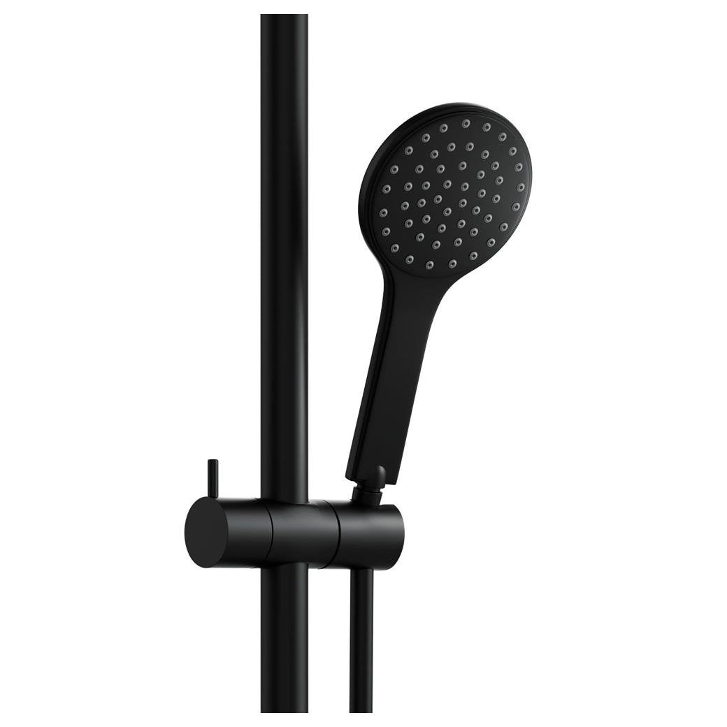 Hustle Care Inverted T Rail Shower, Left-Hand, Matte Black