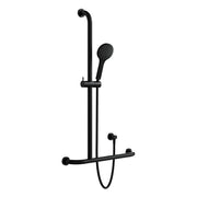 Hustle Care Inverted T Rail Shower, Left-Hand, Matte Black