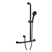 Hustle Care Inverted T Rail Shower, Right-Hand, Matte Black