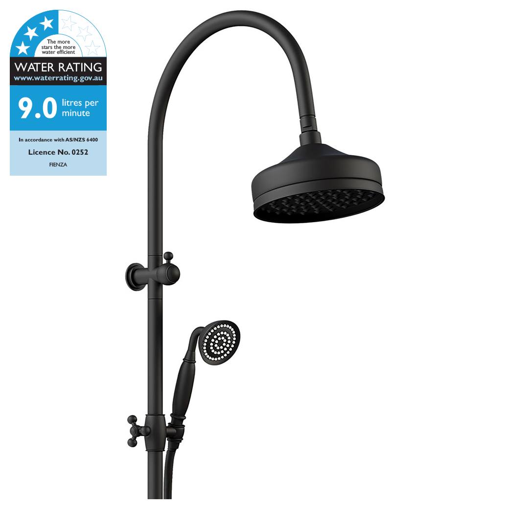 Lillian Twin Shower, Matte Black