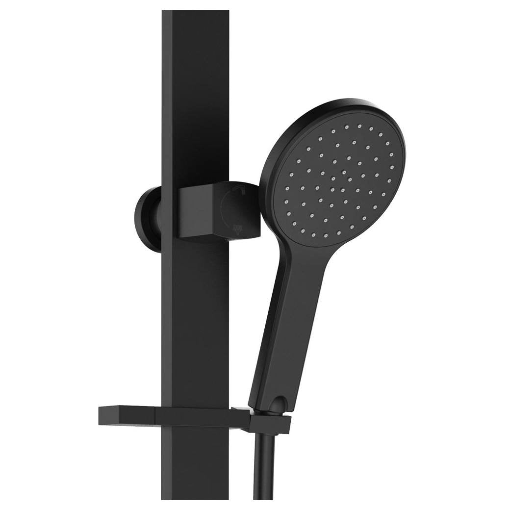 Lincoln Deluxe Twin Shower, Matte Black