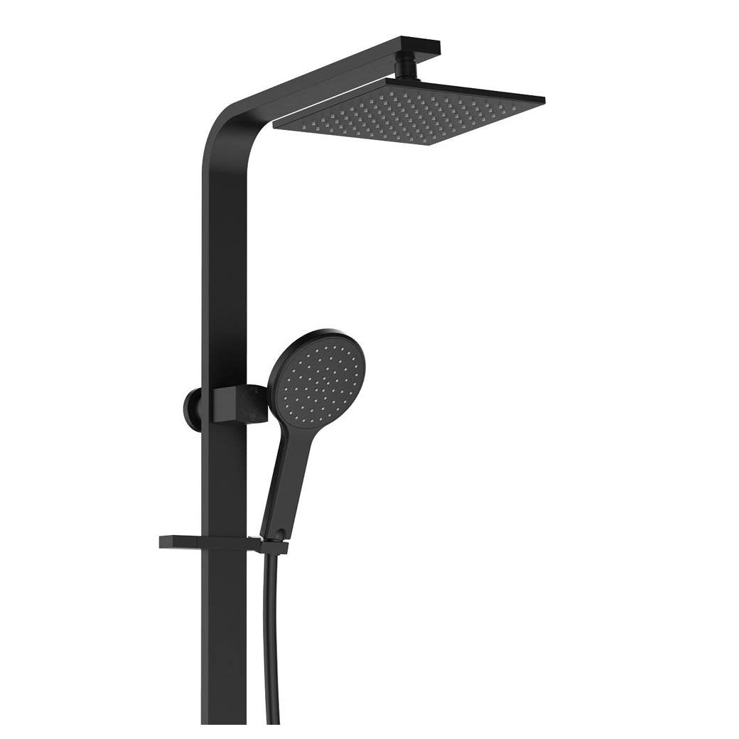 Lincoln Deluxe Twin Shower, Matte Black