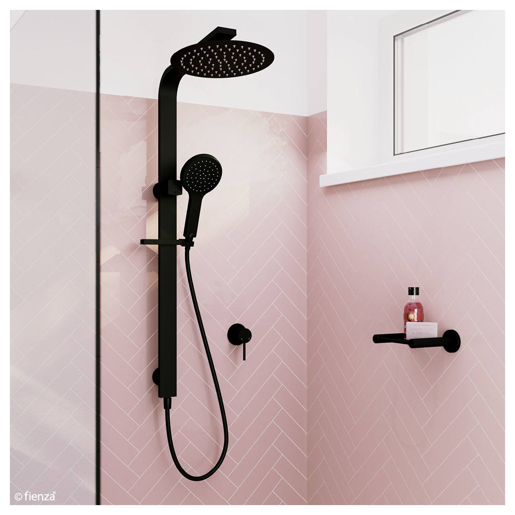 Kaya Deluxe Twin Shower, Matte Black