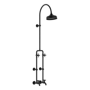 Lillian Exposed Rail Shower & Bath Set, Matte Black