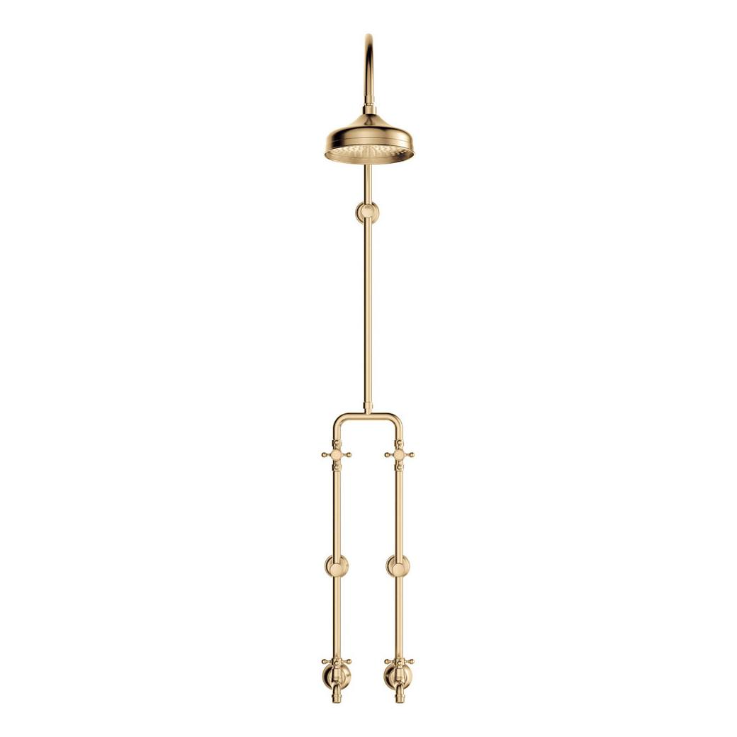 Lillian Exposed Rail Shower & Bath Set, Urban Brass