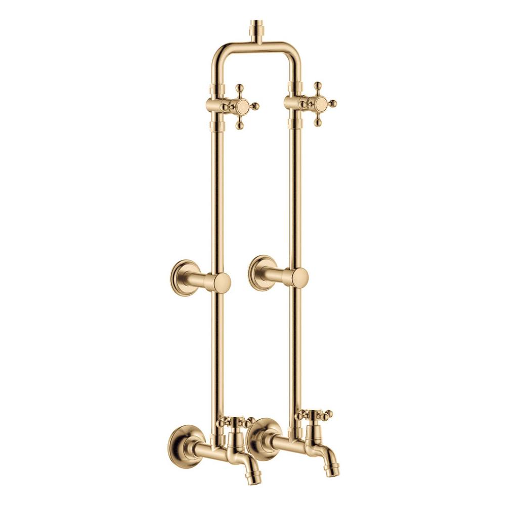 Lillian Exposed Rail Shower & Bath Set, Urban Brass