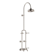 Lillian Lever Exposed Rail Shower & Bath Set, Brushed Nickel