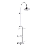 Lillian Lever Exposed Rail Shower & Bath Set, Chrome