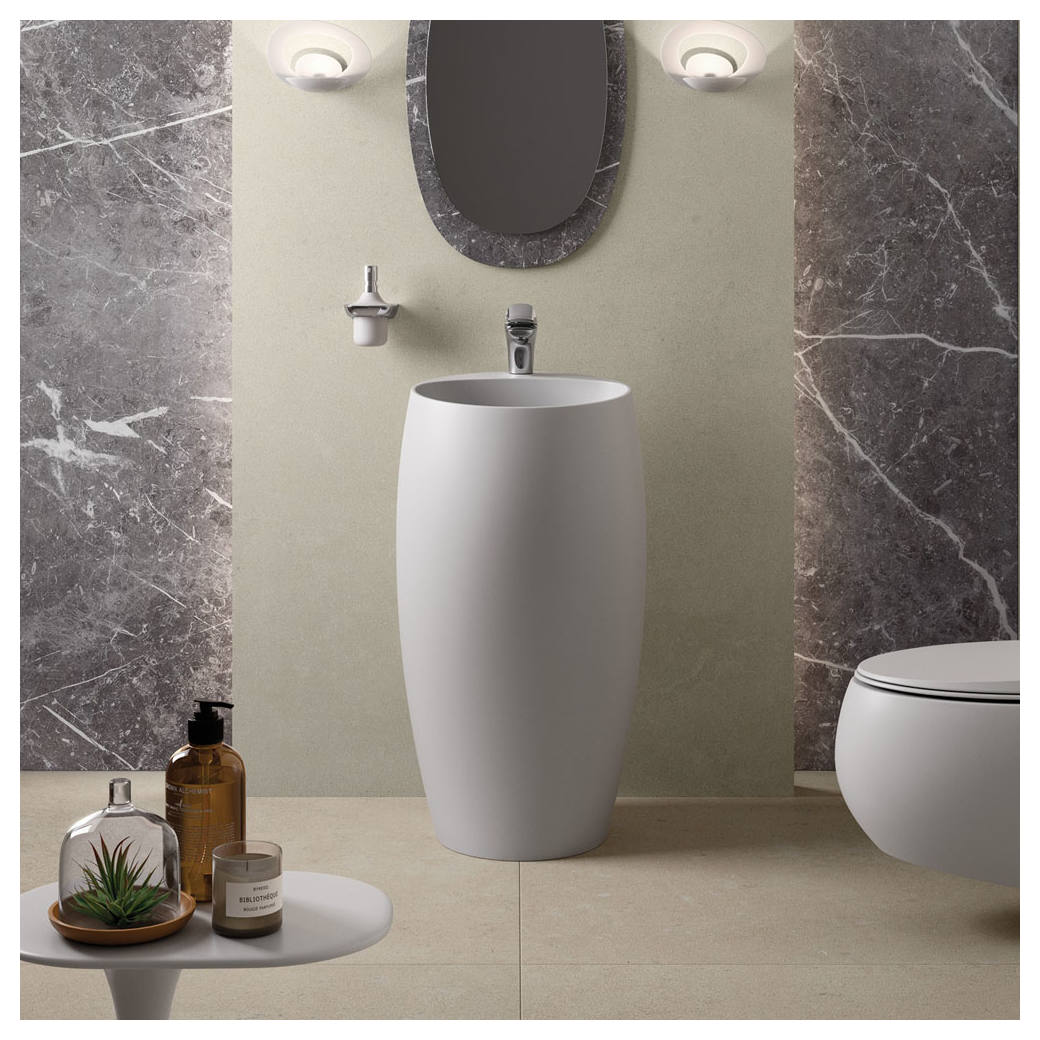 RAK Cloud Freestanding Basin, Matte White