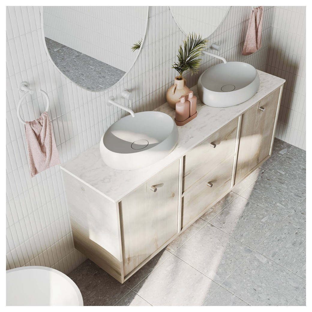 RAK Cloud Above Counter Basin, Matte White