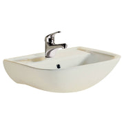 RAK Lara Ivory Wall Basin, 1TH, Gloss Ivory