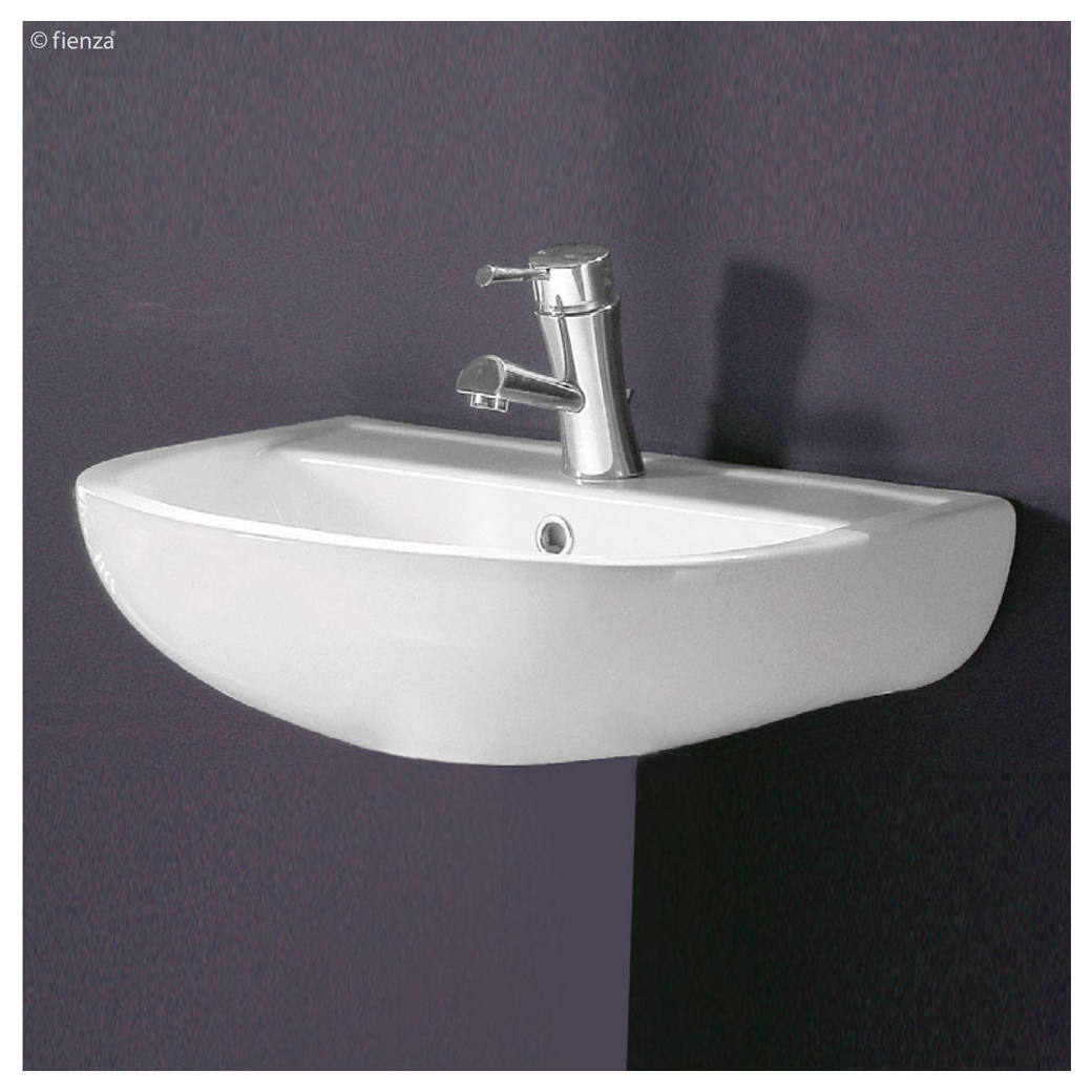 RAK Compact 550 Wall Basin, 1TH, Gloss White