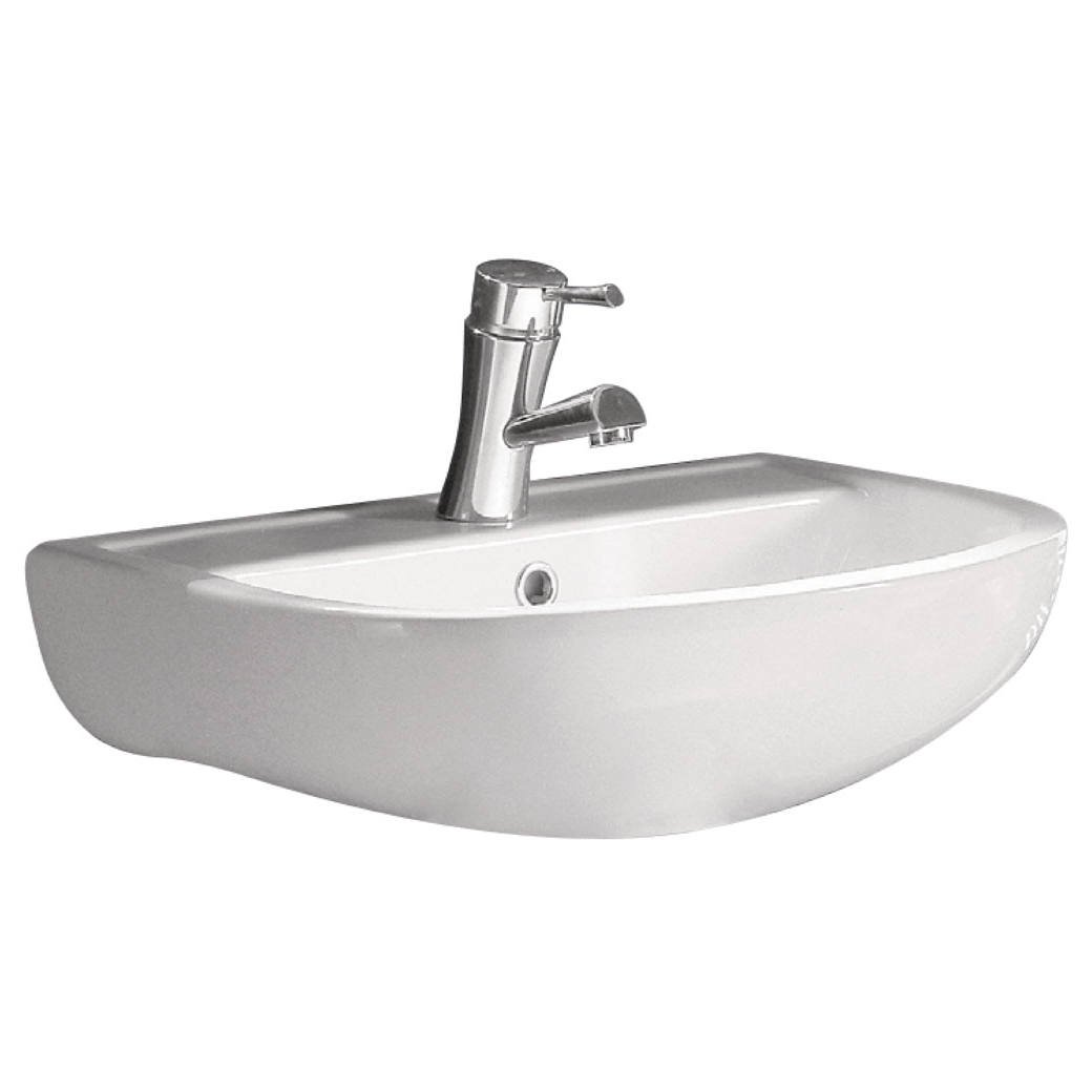 RAK Compact 550 Wall Basin, 1TH, Gloss White