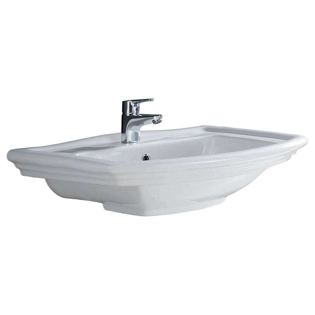 RAK Washington Wall Basin, 1TH, Gloss White