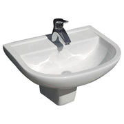 RAK X500 Wall Basin With Integral Shroud, 1TH, Gloss White
