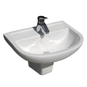 RAK X500 Wall Basin With Integral Shroud, 3TH, Gloss White