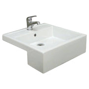 RAK Nova Semi-Recessed Basin, 1TH, Gloss White