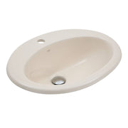 RAK Jessica Ivory Fully-Inset Basin, 3TH, Gloss Ivory