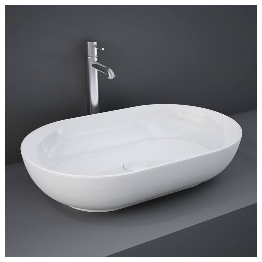 RAK Feeling Oval Above Counter Basin, Alpine White
