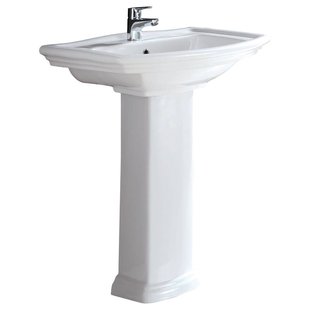 RAK Washington Pedestal Basin, 1TH, Gloss White