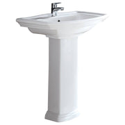 RAK Washington Pedestal Basin, 3TH, Gloss White