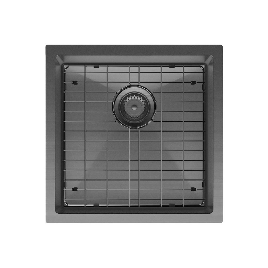 Fienza Hana 32L Single Kitchen Sink, Pvd Carbon Metal