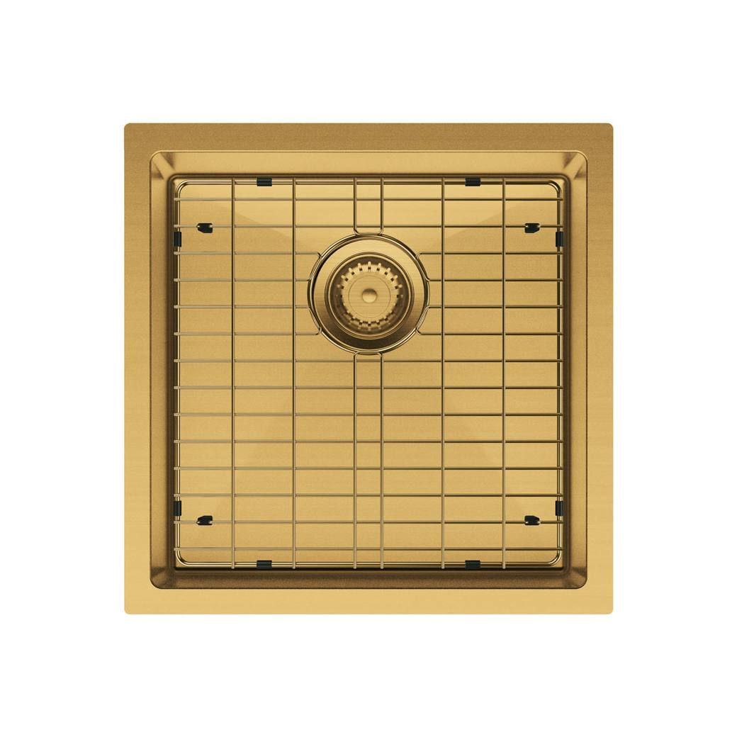 Fienza Hana 32L Single Kitchen Sink, Pvd Rugged Brass