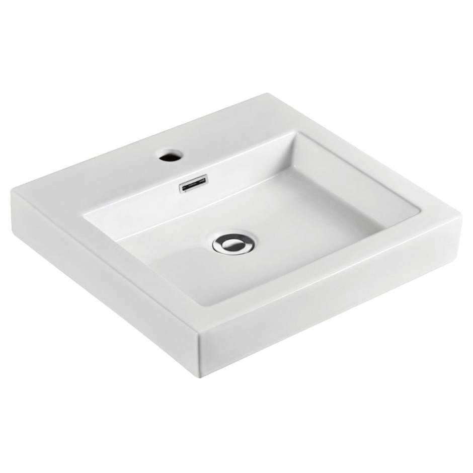 Como Above Counter Basin, Gloss White