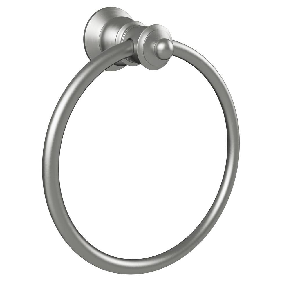 Lillian Towel Ring, Brushed Nickel