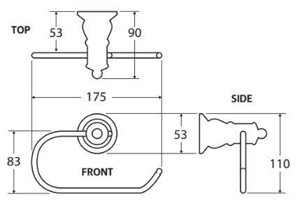 Lillian Toilet Roll Holder, Brushed Nickel