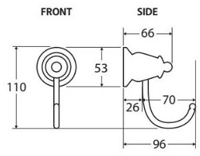 Lillian Robe Hook, Brushed Nickel