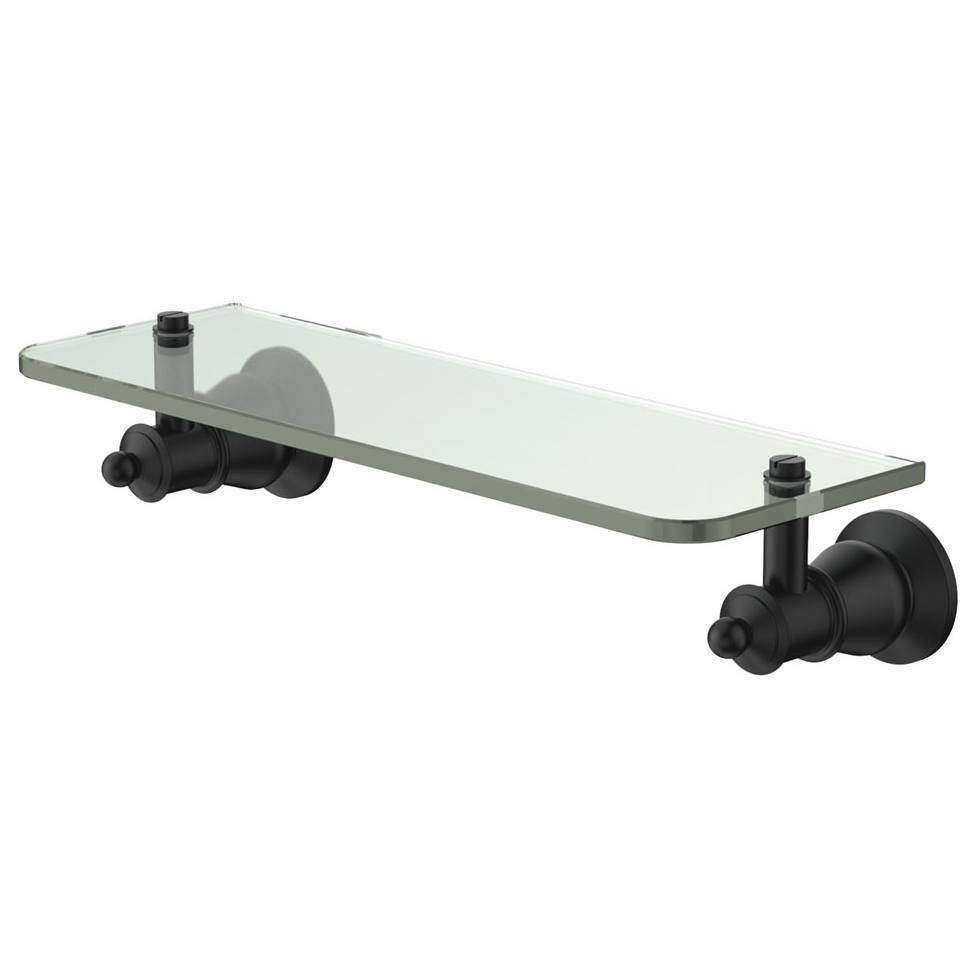 Lillian Glass Shelf, Matte Black