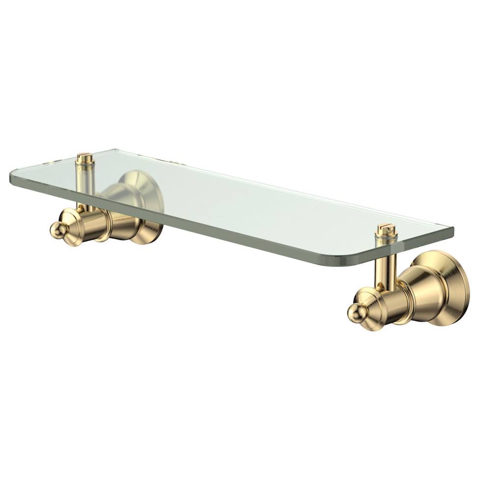 Lillian Glass Shelf Urban Brass