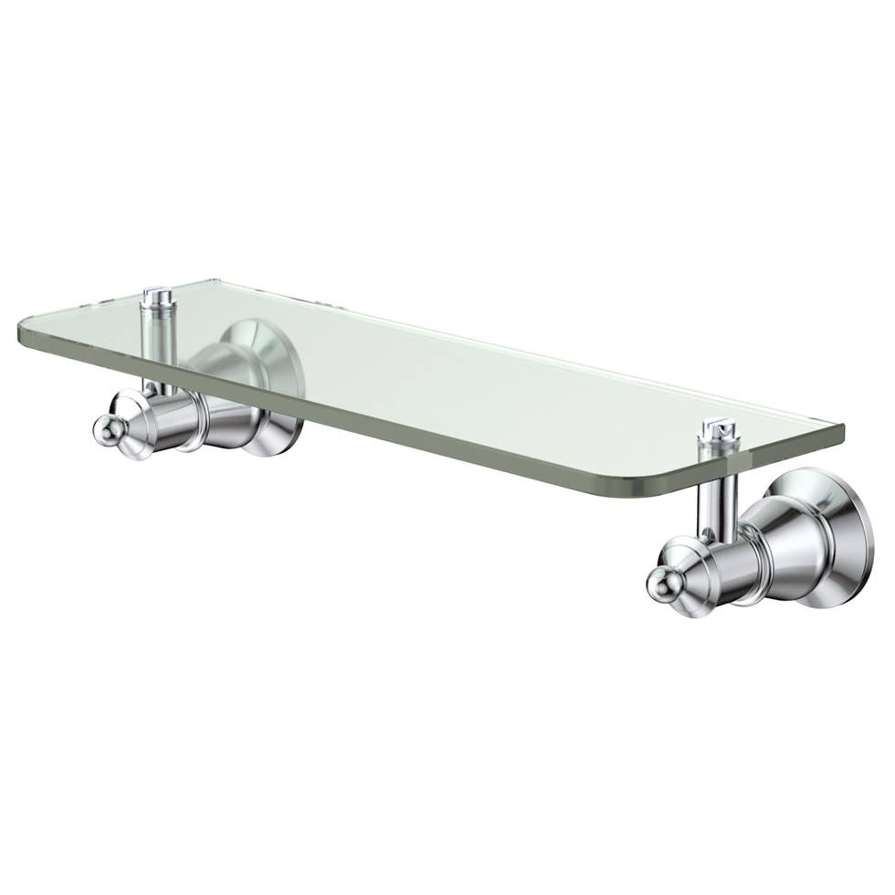 Lillian Glass Shelf Chrome
