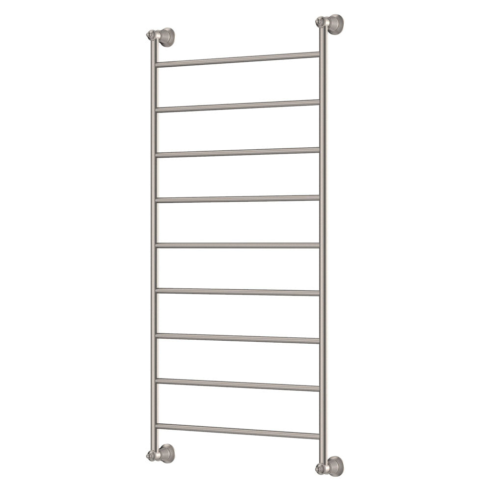 Lillian 600x1200mm Heated Towel Rail, Brushed Nickel