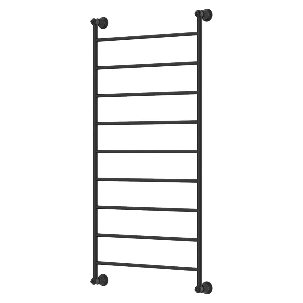 Lillian 600x1200mm Heated Towel Rail, Matte Black