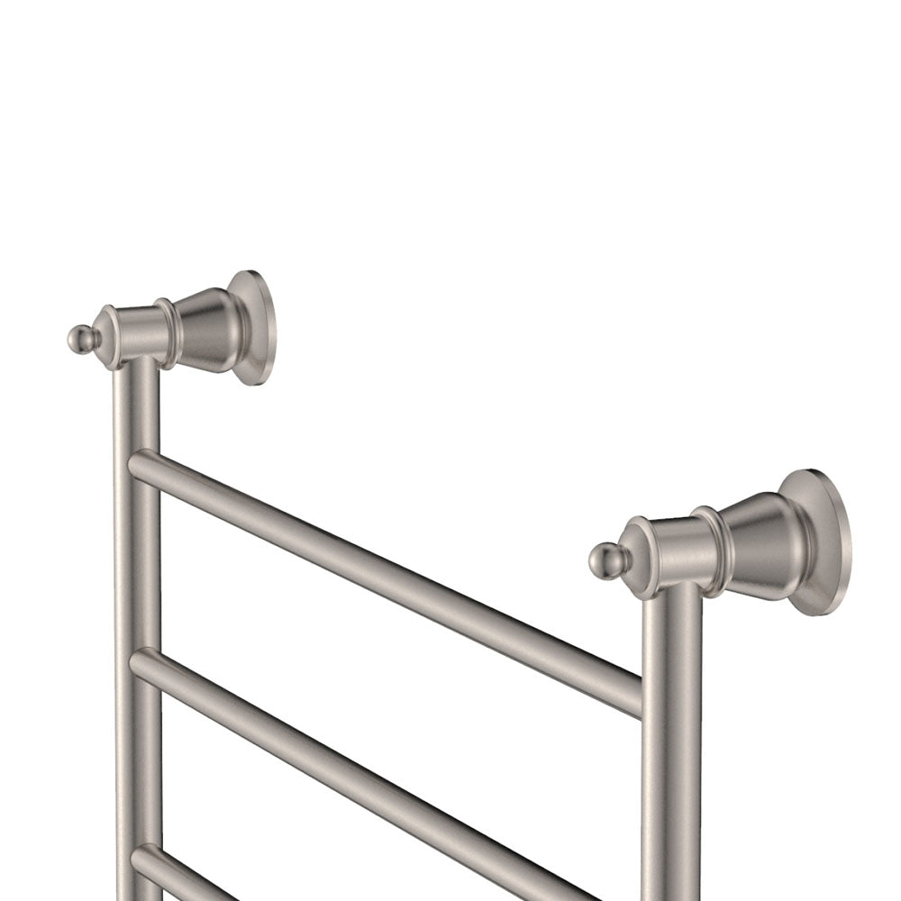 Lillian 600x450mm Heated Towel Rail, Brushed Nickel