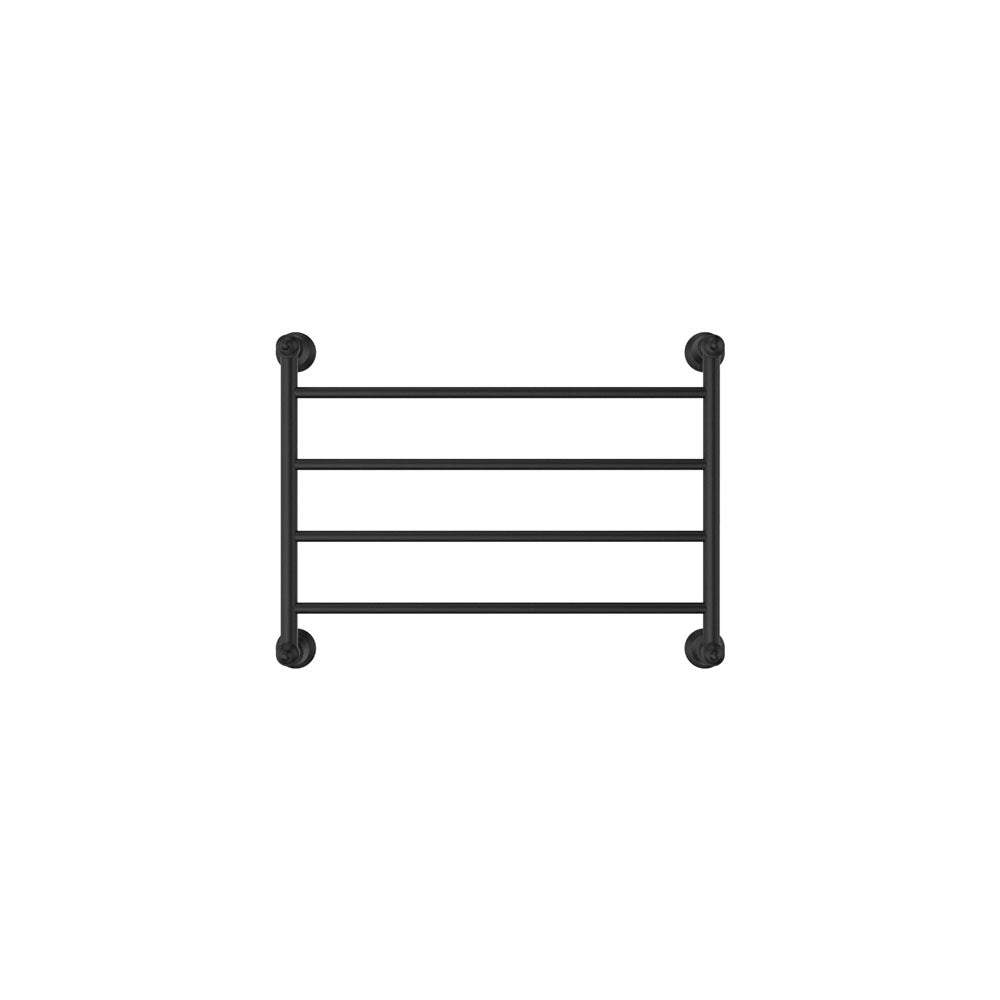 Lillian 600x450mm Heated Towel Rail, Matte Black