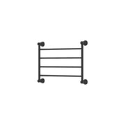 Lillian 600x450mm Heated Towel Rail, Matte Black