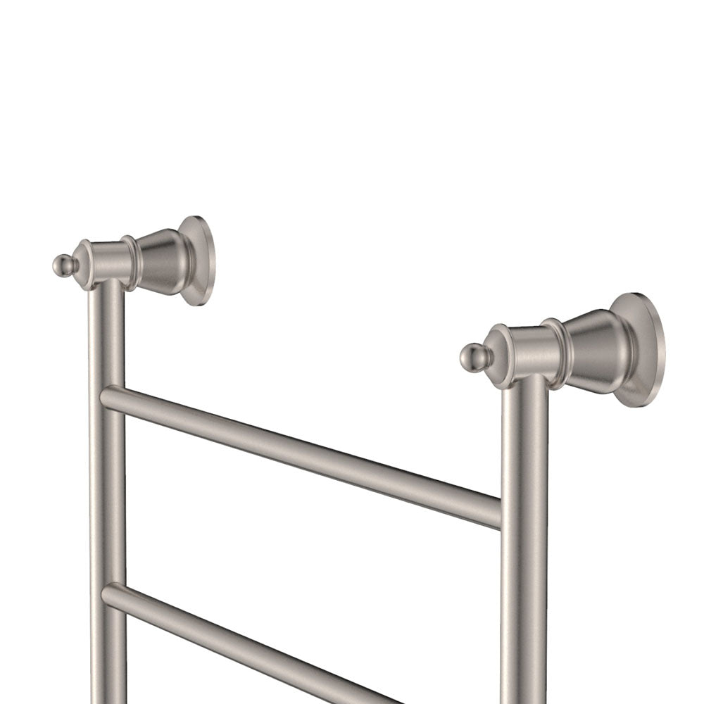 Lillian 600x800mm Heated Towel Rail, Brushed Nickel