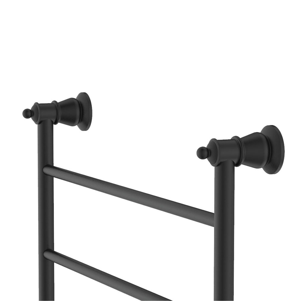 Lillian 600x800mm Heated Towel Rail, Matte Black