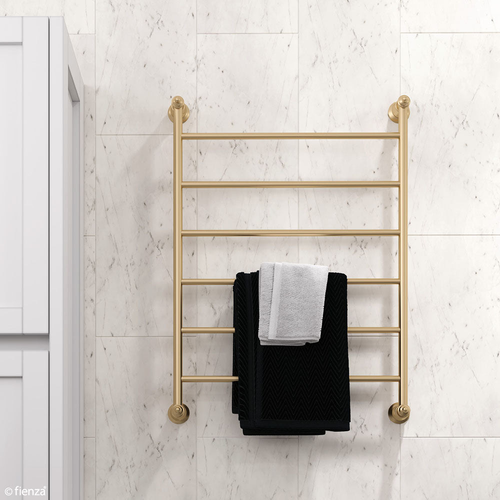 Lillian 600x800mm Heated Towel Rail, Urban Brass