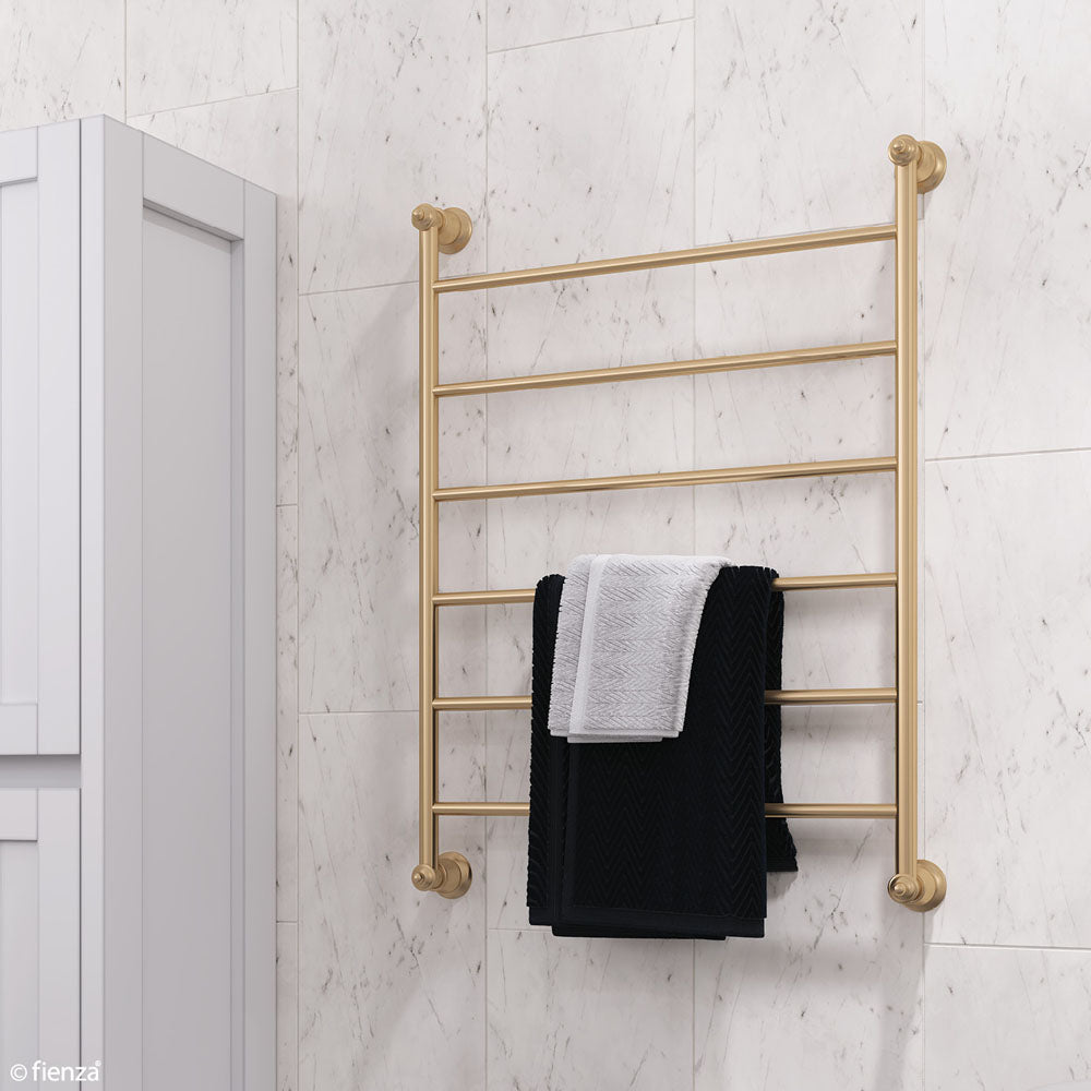 Lillian 600x800mm Heated Towel Rail, Urban Brass
