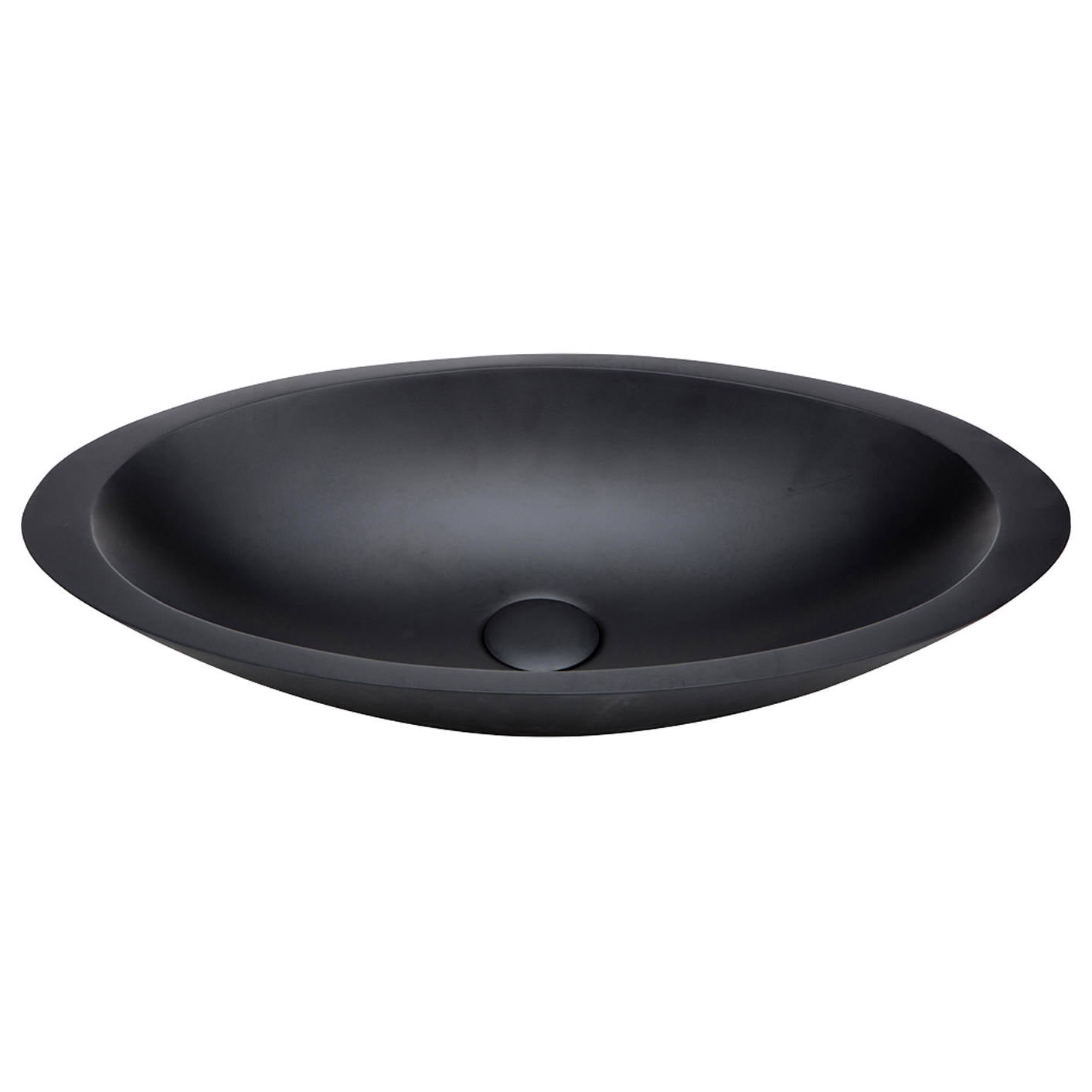 Bahama Solid Surface Above Counter Basin, Matte Black