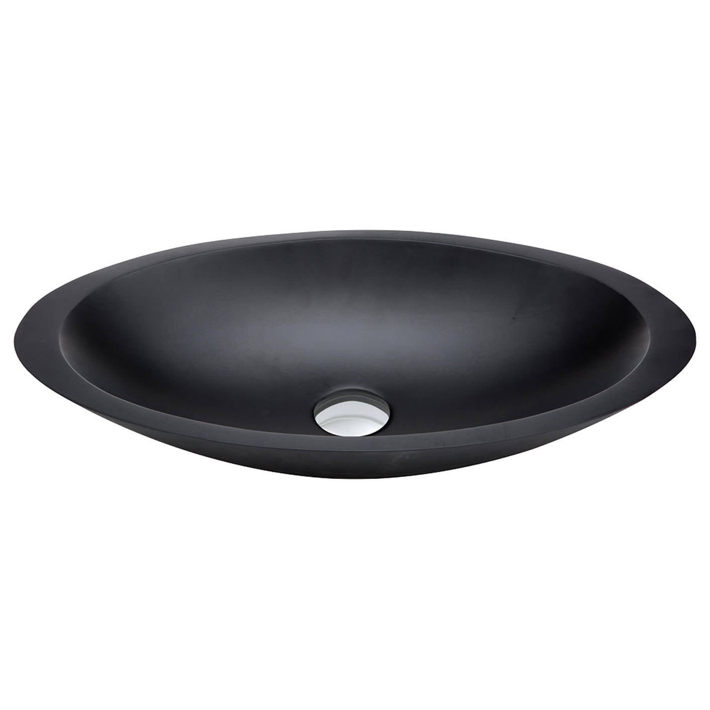 Bahama Solid Surface Above Counter Basin, Matte Black