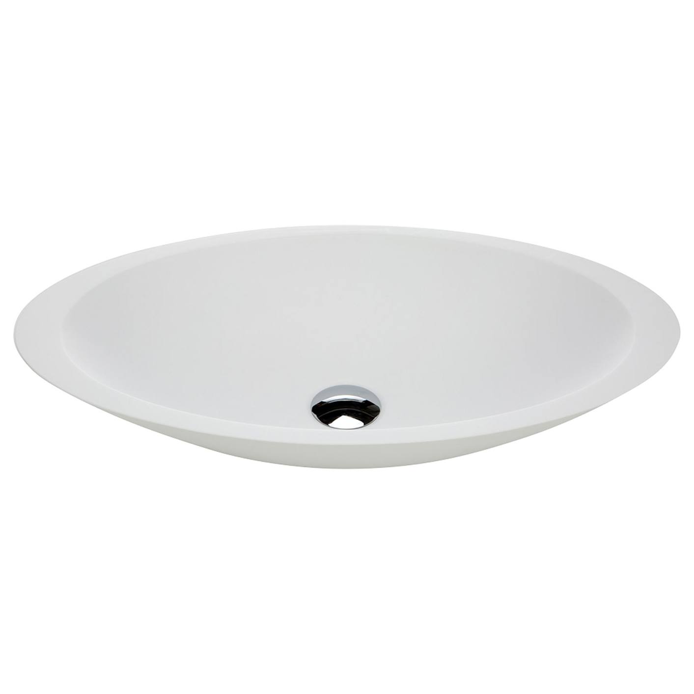 Bahama Solid Surface Above Counter Basin, Matte White