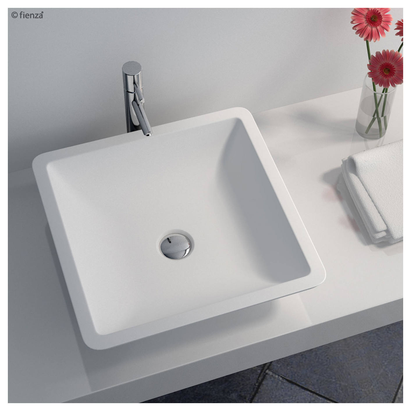 Classique 420 Solid Surface Above Counter Basin, Matte White