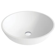 Lexy Solid Surface Above Counter Basin, Matte White