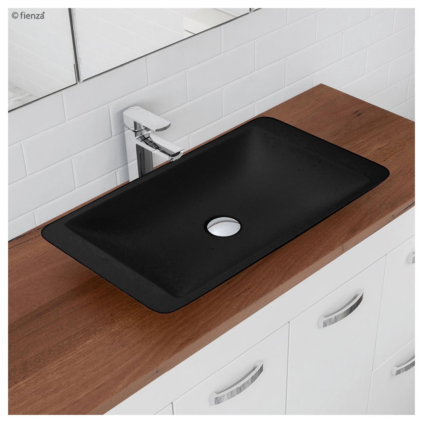Classique 600 Solid Surface Above Counter Basin, Matte Black