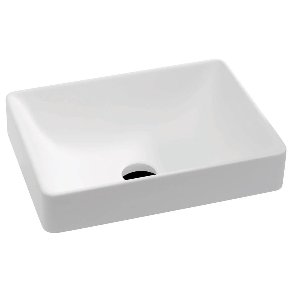 Kados Solid Surface Semi-Inset Basin, Matte White